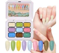 Gel Nail Polish, 9 Colors Manicure Painting Palette, 3d Embossed Art Design Glossy Extension Kit, Long-Lasting French Tip Bridal Holiday Birthday Salon Tools for Women Girls