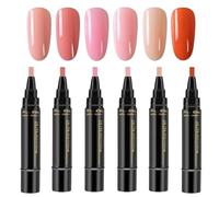 Gel Nail Polish Pens - Nail Polish Markers Pens, Nails Polishs Pen For Women, Nails Art Drawing Pen, 6 Colors Quick-DryPolishs Art Kit, No Uvgel Nai Polishs Crafts PensHome Manicure Helper