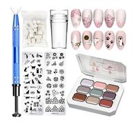 Gel Nail Polish Set, Long-Lasting UV LED Curing, Gradient Art Manicure Kit, Includes Sponges and Metal Grabber Tool, High-Pigment Colors, for Home Use, Adults, Girls, and Women