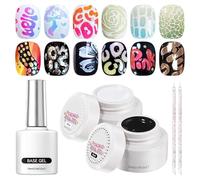 Gel Nail Polish Set - Professional Fingernail Base Coat Travel Outdoor Home Business Trip School | Lace and Drawing Nail Gel Designs with Easy Application for Girlfriend Wife Friend Sister Daughter