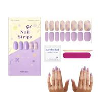 Gel Nail Strips Cured - Floral Gel Stickers Set, Peel Off Nail Strips Balance, Portable Beauty Aid Support, Cosmetic Category Styling, Travel Supplies for Women Girls Home Vacation Party