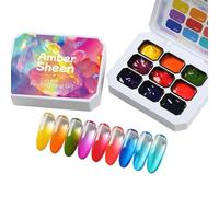 Gel Palette - Pats Pats Gel Uv Led Curing Nine Colors | Stamping Patting Gels | 9 Colors Gradient Painting UV/LED Curing For Home Professional Salon DIY Enthusiasts Technicians Beginners