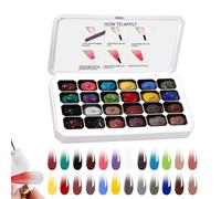 Gel Palmaditas | Herramientas De Iniciación De 24 Colores | Gel Pintura con Esponja de Golpecitos Técnica | para Hogar, Salón, Arte, Pintura, Manicura, Estampado y Esculpido