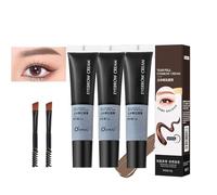 Gel para Cejas Peel Off de 3 pzas con Pincel, Gel de Tatuaje de Cejas de Color Semipermanente, Tinte Impermeable para Cejas, Color Rápido, Maquillaje Impermeable de Larga Duración (01#)