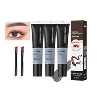 Gel para Cejas Peel Off de 3 pzas con Pincel, Gel de Tatuaje de Cejas de Color Semipermanente, Tinte Impermeable para Cejas, Color Rápido, Maquillaje Impermeable de Larga Duración (04#)