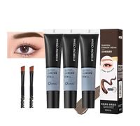Gel para Cejas Peel Off de 3 pzas con Pincel, Gel de Tatuaje de Cejas de Color Semipermanente, Tinte Impermeable para Cejas, Color Rápido, Maquillaje Impermeable de Larga Duración (02#)