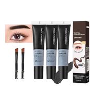 Gel para Cejas Peel Off de 3 pzas con Pincel, Gel de Tatuaje de Cejas de Color Semipermanente, Tinte Impermeable para Cejas, Color Rápido, Maquillaje Impermeable de Larga Duración (03#)