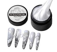 Gel para escultura de uñas | Perla Blanca Gel Modelado 3D para decoración