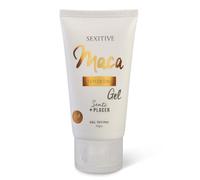 Gel para masajes SensBomb de Sexitive con Maca. Ideal para el juego previo y los encuentros intensos. Efecto calor estimulante. Versiones con Maca y Sándalo Rojo - 70gr 2.37 oz