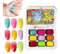 Gel Para Pintar Uñas - Paleta de Esmaltes de Gel en 9 Colores para Mujer,Cosmético Duradero Para Principiantes Profesionales Salón Bodas Playa Citas