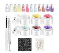 Gel Para Uñas - Kit de Iniciación para Arte con Gel - Kit Salón Natural Para Mujeres Principiantes Viaje Hogar