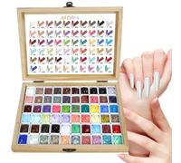 Gel Pat,60 colores con larga duración y alta pigmentación - Paleta degradada con gel Patting para uñas femeninas - Para hogar, salón, vacaciones, principiantes, chicas y mujeres
