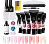 Gel Pegamento para Uñas - Gel de Construcción Extensión Pegamento 6 Colores,Decoraciones Diseño Arte Tips Multifuncionales Duraderas para Aficionados Adultos
