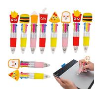 Gel Pens, 4-Color Food Retractable Pens for Writing, 10 Pieces Smudge-Proof Ergonomic Grip, Cute Stationery for Smooth Write, Note-Taking, Journaling, Highlighting, Signing Needs