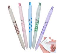 Gel Pens 5Pcs Fine Tip Cute School Writing Stationery 0.5mm Black Gel Pen