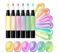 Gel Pens, 6 Piece Manicure Set, Quick-Drying Painting Tools