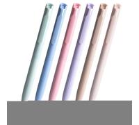 Gel Pens, Quick Dry Writing Pens, Retractable Multicolor Ballpoint, Smooth Ink for School Office Supplies, Calligraphy Drawing Sketching Doodling Journaling Art Projects, 6 Pieces, 14.5x0.6x0.6cm