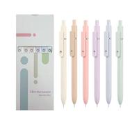 Gel Pens, Smooth Ink Writing Set Of 6, ABS Shell Quick-Dry 0.42mm Fine Point Retractable Pens, Vibrant Colors For Journaling, Drawing, Office, School, Art Projects, 14.6x1cm