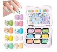 Gel Pintauñas - Esmalte de Uñas en Gel - Paleta De Pegamento Artístico De 9 Colores Para Escultura Dibujo Modelado Decoración Manicura Salón Hogar Mujeres