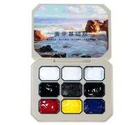 Gel Polish Palette, Shimmer Neon Set, Nail Manicure Kit, Set of 9 colors Easy to Apply Long Lasting LED Cured Includes Brushes Portable for Women, Multicolor