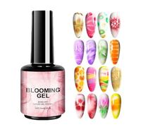 Gel Polish Set, Blooming Nail Polish, Easy Application Salon Quality Chip Proof Thin Formula Mood Enhancer All-Ages, Watercolor Fingernail Gel for Travel, Outdoor, Home, Business Trip, School