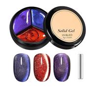 Gel Pour Ongles - 5 g Coffret 3 Couleurs Blanc Aimanté | Vernis Gel Magnétique para Manucure Femme Fille Débutante Maison Salon Voyage Spa | Effet Chat Oeil Paillettes Durable Créatif