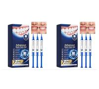 Gel reparador dental profesional con fórmula no invasiva, tratamiento para el cuidado de las encías, gel refrescante para el aliento, ambientador bucal profesional y quitamanchas.（2pc）