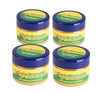 Gel Repelente de Mosquitos con Citronela - Repelente Natural contra Insectos, Aroma Refrescante, Envase Lata PACK 4