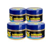 Gel Repelente de Mosquitos con Citronela - Repelente Natural contra Insectos, Aroma Refrescante, Envase Lata PACK 4