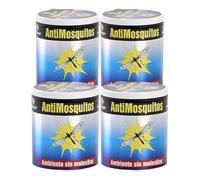 Gel Repelente de Mosquitos con Citronela - Repelente Natural contra Insectos, Aroma Refrescante, Envase Lata PACK 4