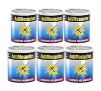 Gel Repelente de Mosquitos con Citronela - Repelente Natural contra Insectos, Aroma Refrescante, Envase Lata PACK 6