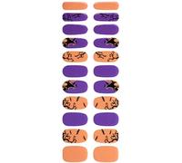 Gel semiendurecido uñas pegatinas rayas polacas Halloween arte completo decoración Halloween pegatinas Remi cured geles uñas completas