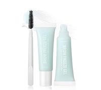 Gel transparente para cejas, kit de pegamento impermeable para cejas con pincel, gel fijador de cejas de secado rápido y larga duración, pegamento 2 en 1 para cejas y pestañas a prueba de manchas