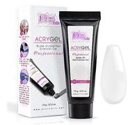 Gel Uñas uv para Constructor de uñas Profesional Trasparente - Poly Nail Acrylic Gel para uñas en tubo de 15 g - Constructor en extension uñas en Acrigel para uñas de larga duración