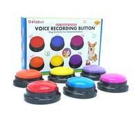 Gelabur Juego de 6 botones de comunicación para perros, botones grabables por voz para aula, juego de botones de conversación para entrenamiento de perros, herramientas de botones de conversación