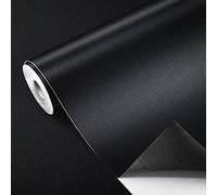 GELAISI Cuero Adhesivo Parches Polipiel Negro - 60 x 200 cm Polipiel Adhesiva para Tapizar,Piel Adhesiva para Tapizar, Sofás, Asientos de coche, Muebles, Reparación y Renovación