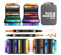 Gelanty Rotuladores Lettering, 168 Rotuladores Pincel Rotuladore Doble Punta, Doble Punta Brush Pen Para Acuarelas Dibujos y Caligrafía