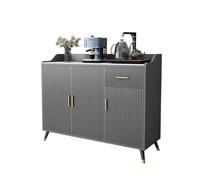 GELASIGE Aparador ligero de pizarra de lujo para té, aparador moderno y minimalista, armario de cocina, almacenamiento en la pared del hogar, aparador con almacenamiento