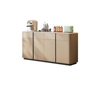 GELASIGE Aparador moderno de cuero para comedor, aparador de madera para el hogar, armario de almacenamiento para dormitorio, armario de almacenamiento con almacenamiento