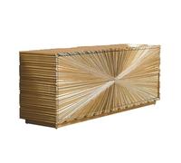 GELASIGE Aparador para entrada de casa, sala de estar, armario de almacenamiento creativo, aparador de lujo para zapatos, armario de madera para vino, aparador con almacenamiento (160 cm de largo)
