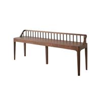 GELASIGE Banco de madera maciza de nogal negro, banco de zapatos, banco largo de comedor, sala de estar, dormitorio, banco de zapatos para entrada