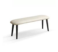 GELASIGE Banco largo de madera para restaurante, taburete suave, reposapiés para cambio de zapatos, banco para entrada (A,L)