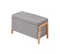 GELASIGE Banco para zapatos, bolsa suave, banco de zapatos, banco para el hogar, sofá, cama, taburete para dormitorio, almacenamiento simple, banco de zapatos para entrada (A,80 cm)
