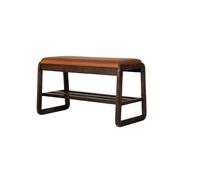 GELASIGE Banco para zapatos de madera maciza para entrada, zapatero doméstico, banco de entrada con zapatero, banco de almacenamiento rectangular para sentarse y zapatos para entrada (C)