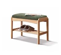 GELASIGE Banco zapatero de madera maciza para puerta de casa, porche, apartamento pequeño, zapatero, banco de zapatos para entrada