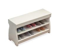 GELASIGE Banco zapatero de madera para cambiar zapatos, moderno y minimalista, puerta de casa, se puede voltear, taburete de almacenamiento, taburete para zapatos, banco de zapatos para entrada (C, S,