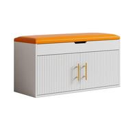 GELASIGE Banco zapatero para entrada del hogar, taburete de un asiento para taburete de zapatos, taburete moderno minimalista para zapatos, almacenamiento de zapatos, banco de zapatos para entrada