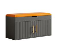 GELASIGE Banco zapatero para entrada del hogar, taburete de un asiento para taburete de zapatos, taburete moderno minimalista para zapatos, almacenamiento de zapatos, banco de zapatos para entrada