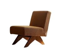 GELASIGE Sofá pequeño de madera maciza con respaldo único, sofá pequeño para el hogar, balcón, retro, ocio, sillones pequeños para espacios pequeños (A)