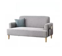 GELASIGE Sofá pequeño de tela, moderno y pequeño, sofá de tela doble, sofá nórdico, sala de estar, sofá pequeño simple, sofá pequeño para espacios pequeños (B)